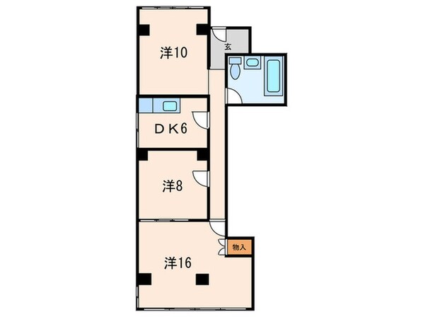 六甲ハイツの物件間取画像